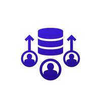 increase user base icon on white vector