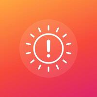 Sun warning icon, vector design