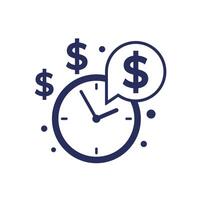 time is money icon, vector