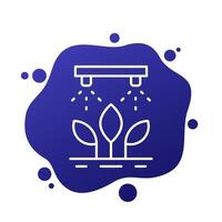 irrigation system and watering plants line icon vector