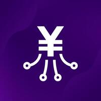 income streams icon with a yuan, vector