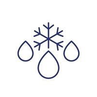coolant line icon with drops vector