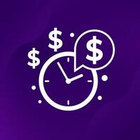 time is money vector icon