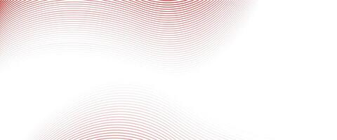 Abstract red lines. Vector white background. Red wave