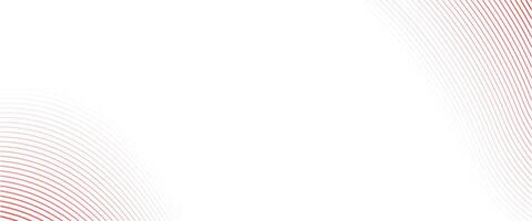Abstract red lines. Vector white background. Red wave