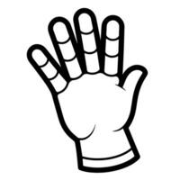 Sleek hand outline icon in vector format for versatile designs.