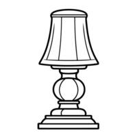 Modern lamp outline icon in vector format for interior designs.