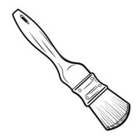 Sleek paintbrush outline icon in vector format for artistic designs.