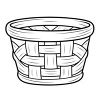 Weave elegance into designs with a basket outline icon vector, perfect for versatile and stylish applications. vector
