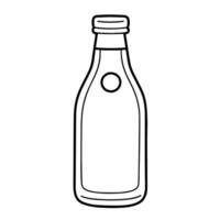 Quench your design thirst with a bottle outline icon vector, perfect for refreshing and versatile applications. vector