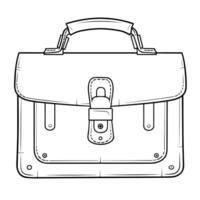 Minimalist vector outline of a briefcase icon for versatile use.