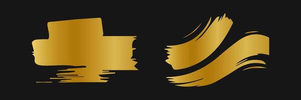 golden paint strokes to make a background for your design, golden hot foil, gold leaf vector