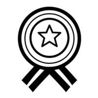 Sleek award outline icon in vector format for achievement designs.