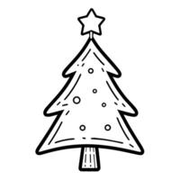 Clean vector outline of a Christmas tree icon for versatile applications.