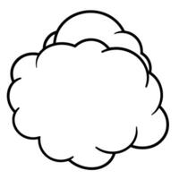 Clean vector outline of a cloud icon for versatile applications.