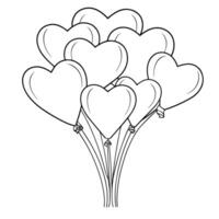 Float into creativity with a balloon outline icon vector, perfect for festive and imaginative designs. vector
