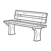 Infuse charm into designs with a bench outline icon vector, perfect for versatile and inviting applications. vector