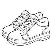 Sleek shoes outline icon in vector format for footwear designs.