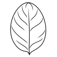 Exotic monstera leaf outline icon in vector format for tropical designs.