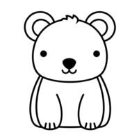 Integrate charm into your designs with our endearing bear outline icon vector. vector