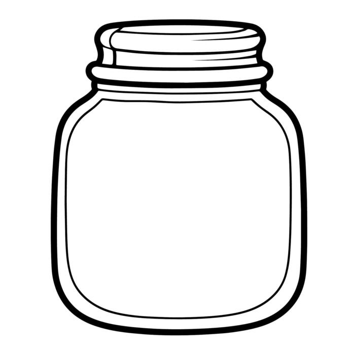 Mason Jar Outline Vector Art Icons and Graphics for Free Download