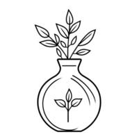 Intricate floral ornament outline icon in vector format for decorative designs.