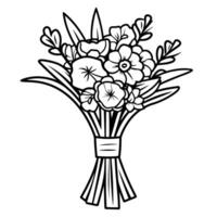 elegante flor contorno icono en vector formato para botánico diseños