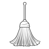 Sweep in style with a broom outline icon vector, perfect for modern and versatile cleaning designs. vector