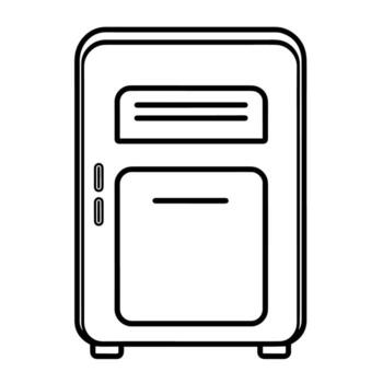 pulcro computadora caso contorno icono en vector formato para tecnología diseños