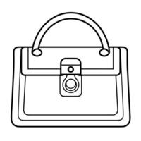Clean vector outline of a versatile bag icon for various applications.