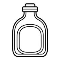 Sleek bottle outline icon in vector format for versatile designs.