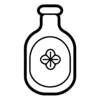 Sleek bottle outline icon in vector format for versatile designs.