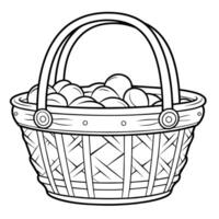 Weave elegance into designs with a basket outline icon vector, perfect for versatile and stylish applications. vector