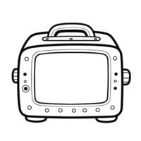 limpiar y minimalista alarma reloj contorno icono en vector formato para versátil diseño usar.