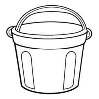 Minimalist vector outline of a bucket icon for versatile use.
