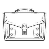 Minimalist vector outline of a briefcase icon for versatile use.