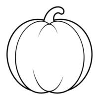 Clean vector outline of a pumpkin icon for versatile applications.
