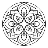 Intricate mandala pattern icon in abstract design. Vector illustration.