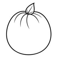 Juicy mango outline icon in vector format for fruit-themed designs.