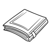 Immerse your designs in knowledge with a book outline icon vector, ideal for versatile and literary applications. vector