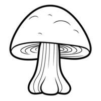 Adorable mushroom outline icon in vector format for nature designs.