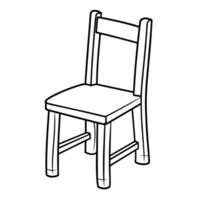 Clean vector outline of a chair icon for versatile applications.