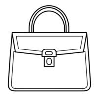 Clean vector outline of a versatile bag icon for various applications.