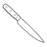 minimalista vector contorno de un cuchillo icono para versátil usar.