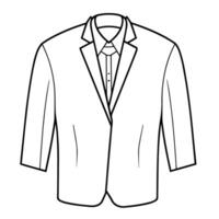 Stylish men's clothing outline icon in vector format for fashion designs.