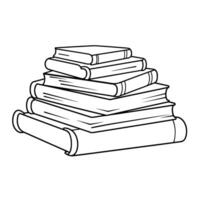 Clean vector outline of books icon for versatile applications.