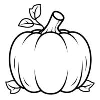 Clean vector outline of a pumpkin icon for versatile applications.