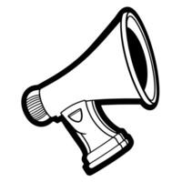 Modern electric megaphone outline icon in vector format for amplified designs.