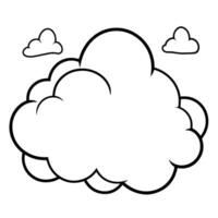 limpiar vector contorno de un nube icono para versátil aplicaciones