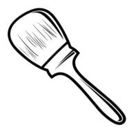 Sleek paintbrush outline icon in vector format for artistic designs.